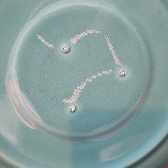 Jaska of California‎ Cascade Ware Blue with Brown Drip Vintage 6 Teacups Saucers - Picture 12 of 13